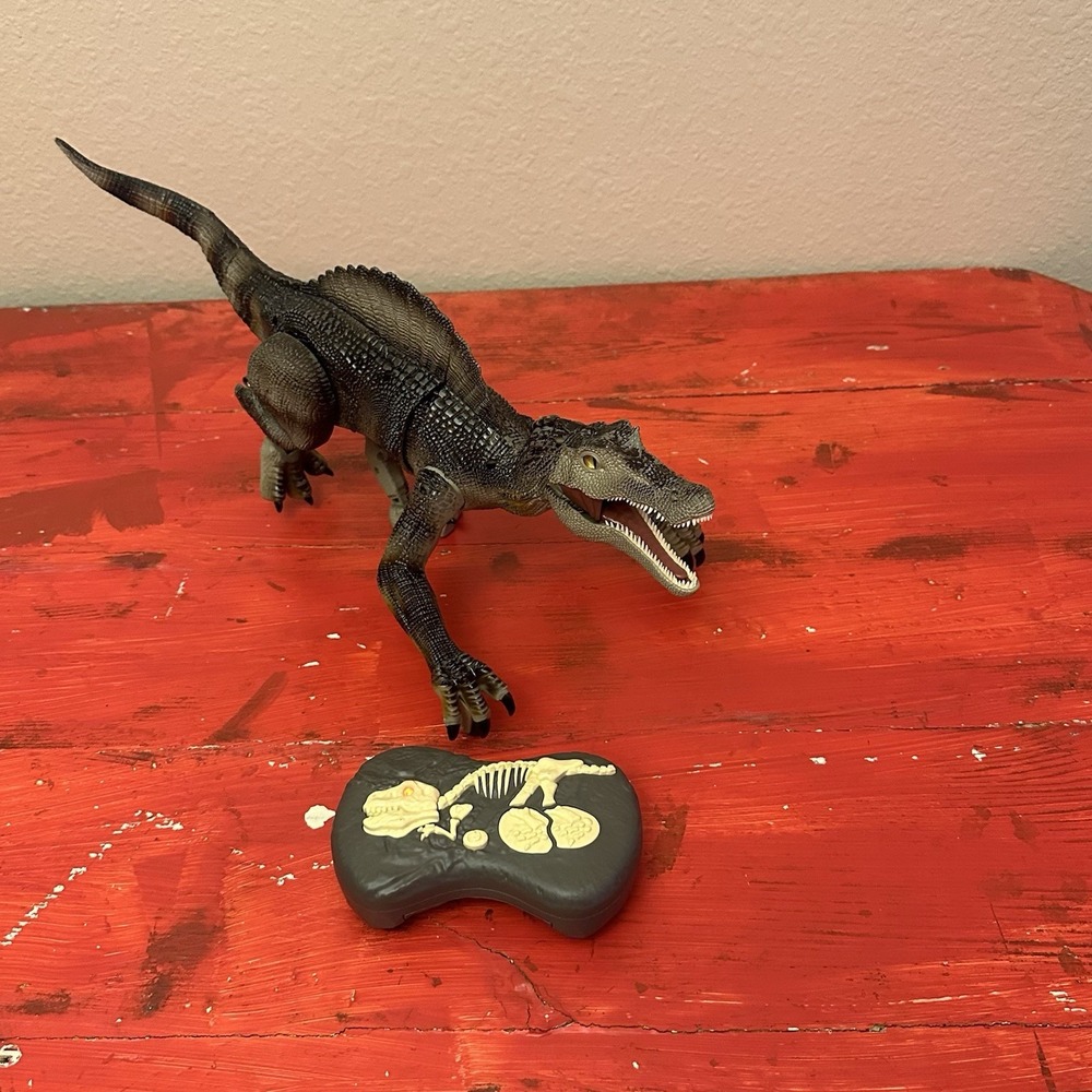 Remote Control Dinosaur Toys for Kids Electronic Spray‎ Raptor Toy Walking Works